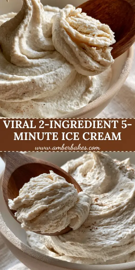 A thick, velvety swirl of instant ice cream in a chilled matte ceramic bowl with a wooden spoon lifting a dense glob.
