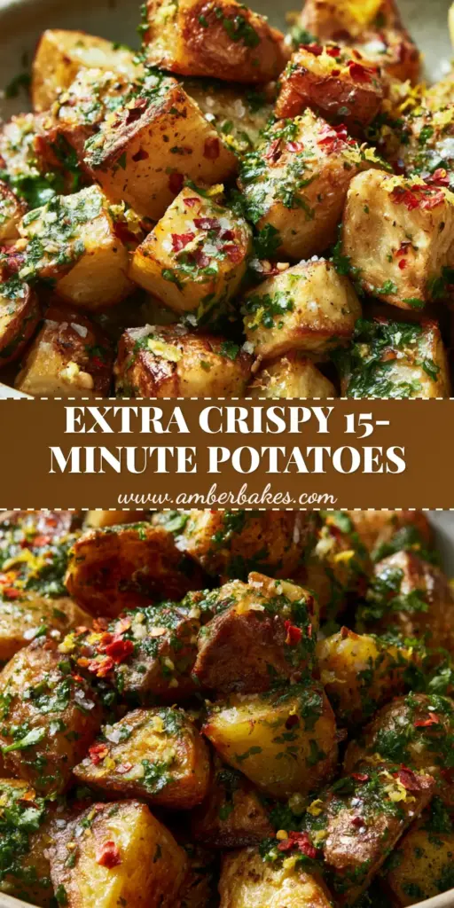 A close-up of crispy Lebanese spicy potatoes (Batata Harra) in a rustic bowl with cilantro and lemon zest.