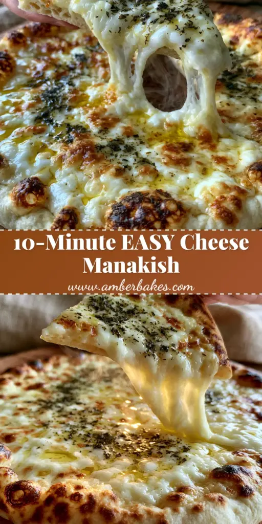Extreme macro of a Cheese Manakish slice with a long stretchy cheese pull and zaatar dusting.