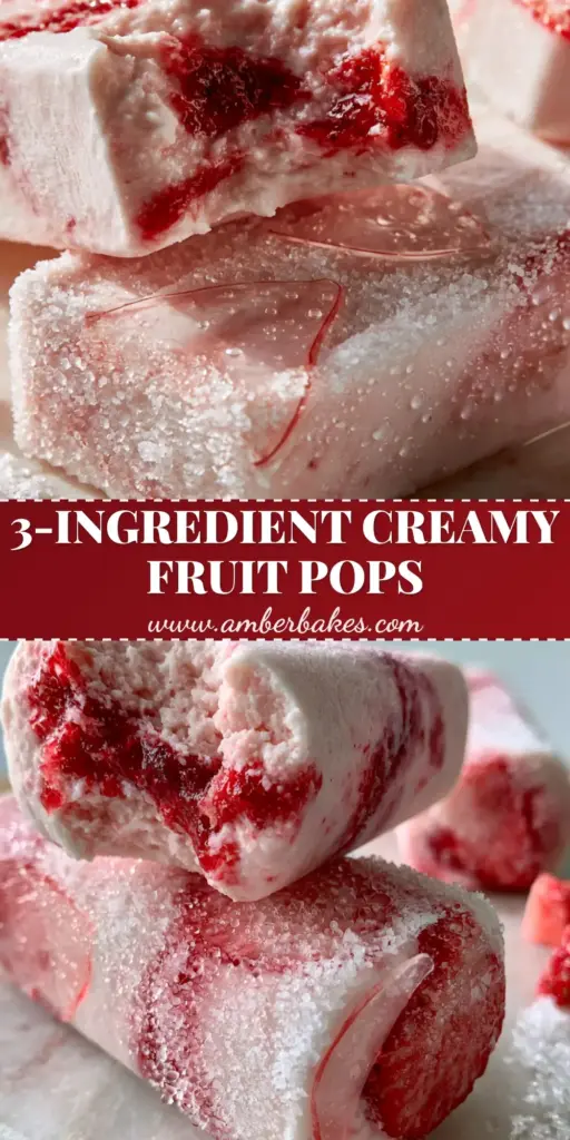 Popsicle Recipes: The Ultimate Creamy Strawberry Greek Yogurt Swirl 4 Three artisanal strawberry yogurt popsicles on a marble slab with frost and condensation. (Popsicle recipes)