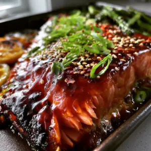 Ultra-close-up of a flaked open maple bourbon glazed salmon showing the steaming pink interior and mahogany caramelized crust. (maple bourbon glazed salmon)